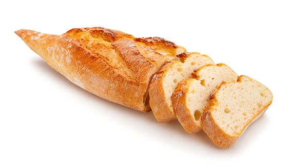 sliced baguette bread
