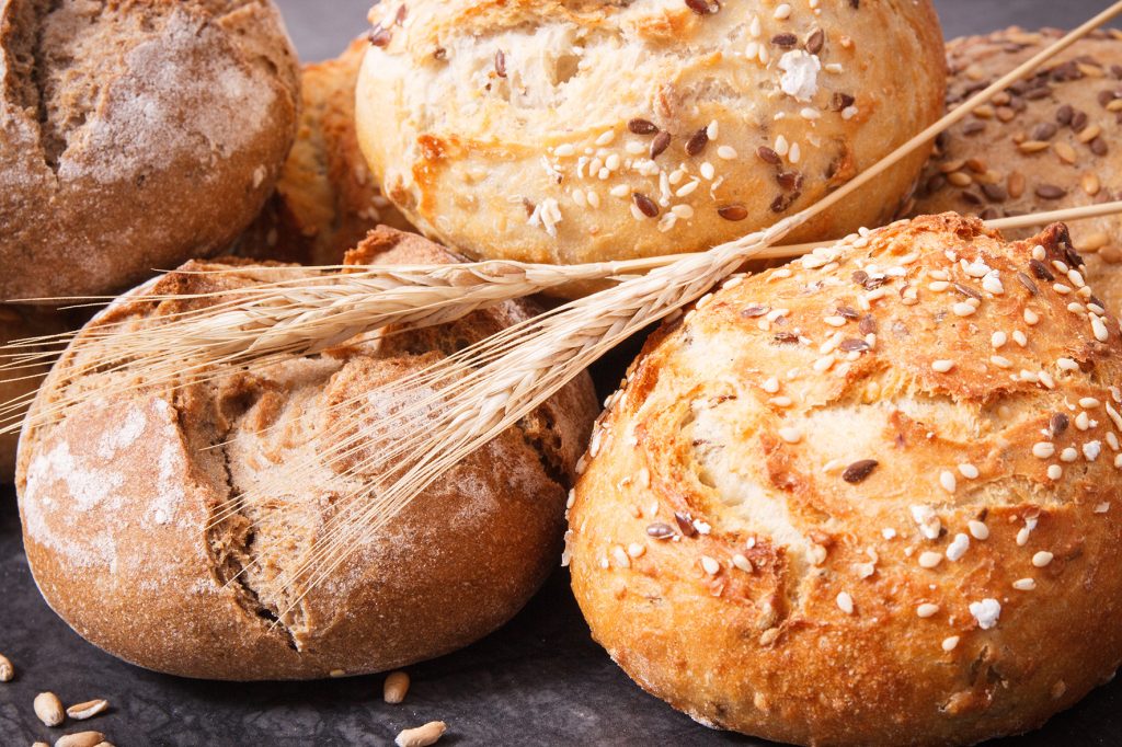 assorted bread rolls wholegrain rolls or bread with seeds